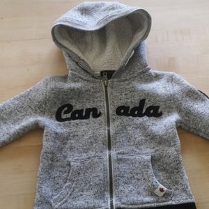 Canada Boys Zip Up Sweater; 2T